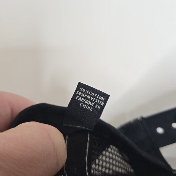 True Religion Pink w/ Black Mesh Adjustable Snapback Trucker Hat Cap One Size - Picture 9 of 12